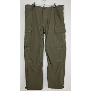Kuhl‎ Pants Mens 38 x 30 Renegade Stealth Convertible Zip Off Cargo Shorts Green